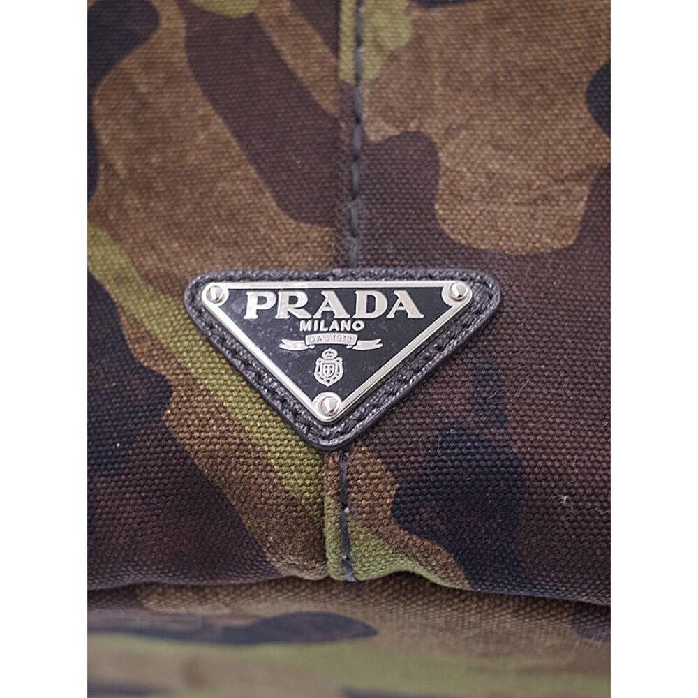 PRADA Canapa Camouflage Tote Bag - Picture 7 of 9